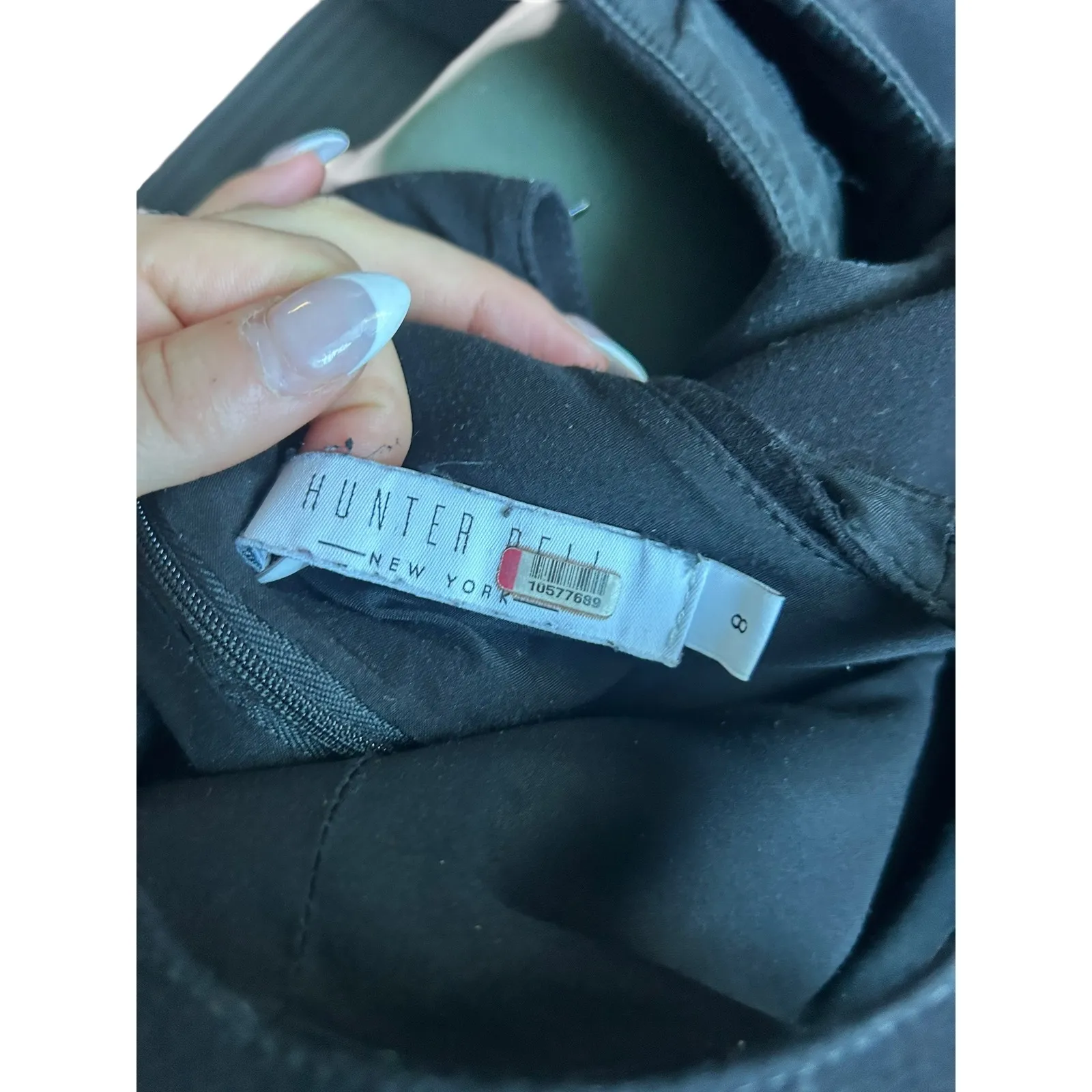 HUNTER BELL NEW YORK Katie Jumpsuit Black Sleeveless Cutout Size 8 - Image 8