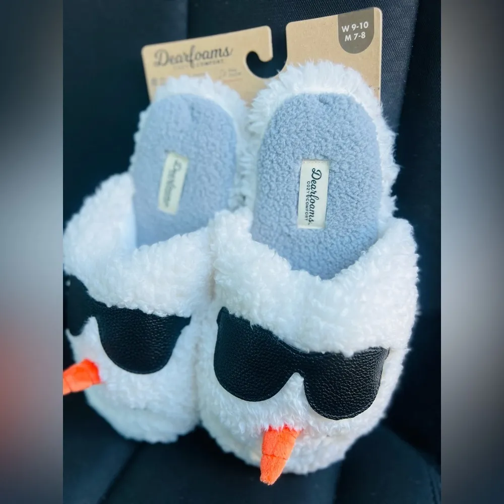 Dearfoams Cozy Comfort Unisex Critter Snowman Scuff Slippers women’s 9 - Image 6