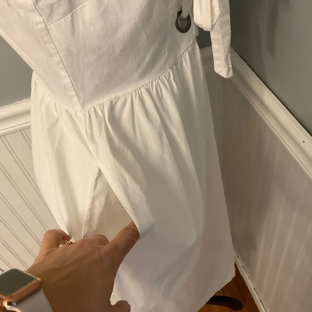 Who What Wear White Summer Dress Small with Pockets - Image 6