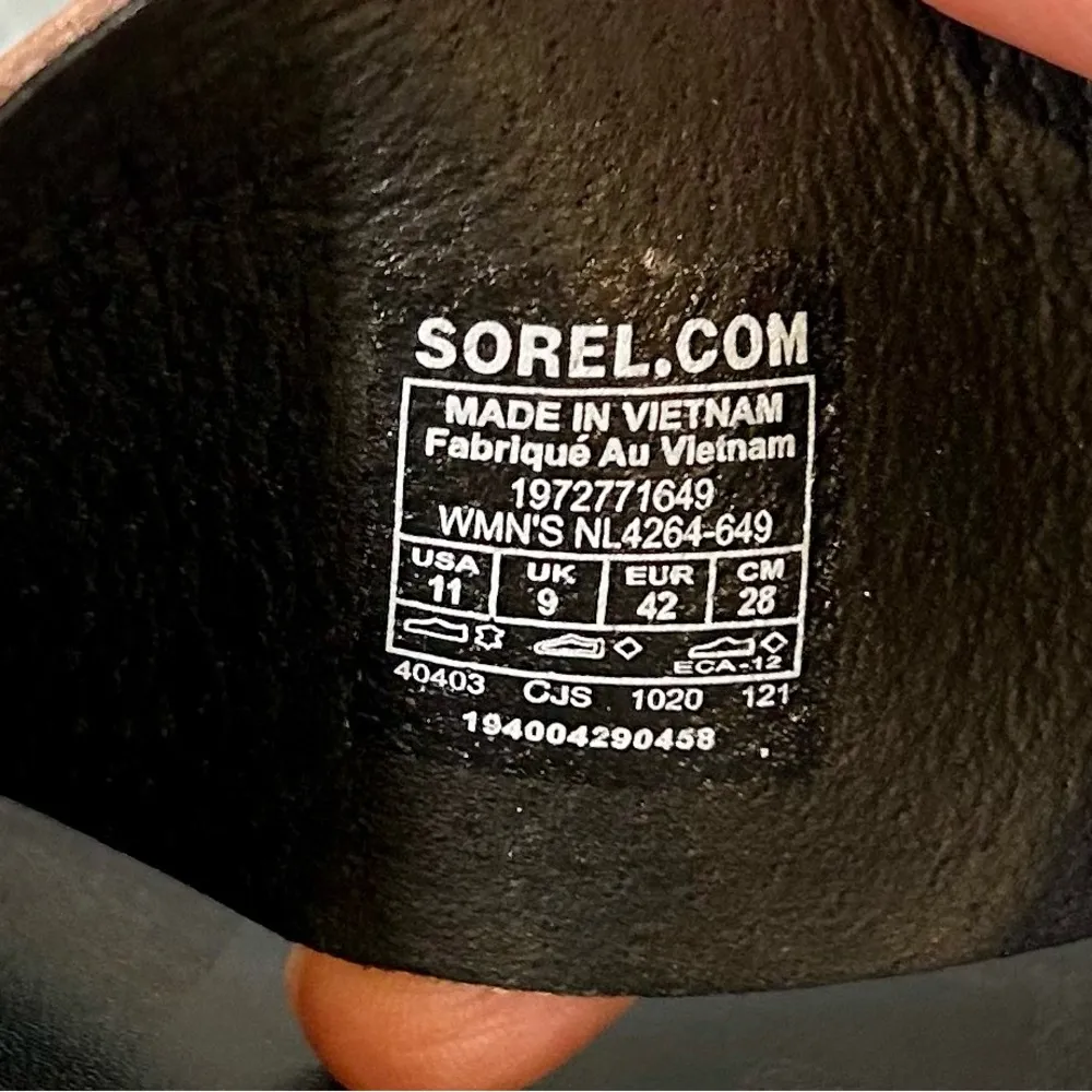 SOREL Ella Il Slide Sandals for Women in Mauve Vapor Snake Print Leather Sz 11 - Image 11