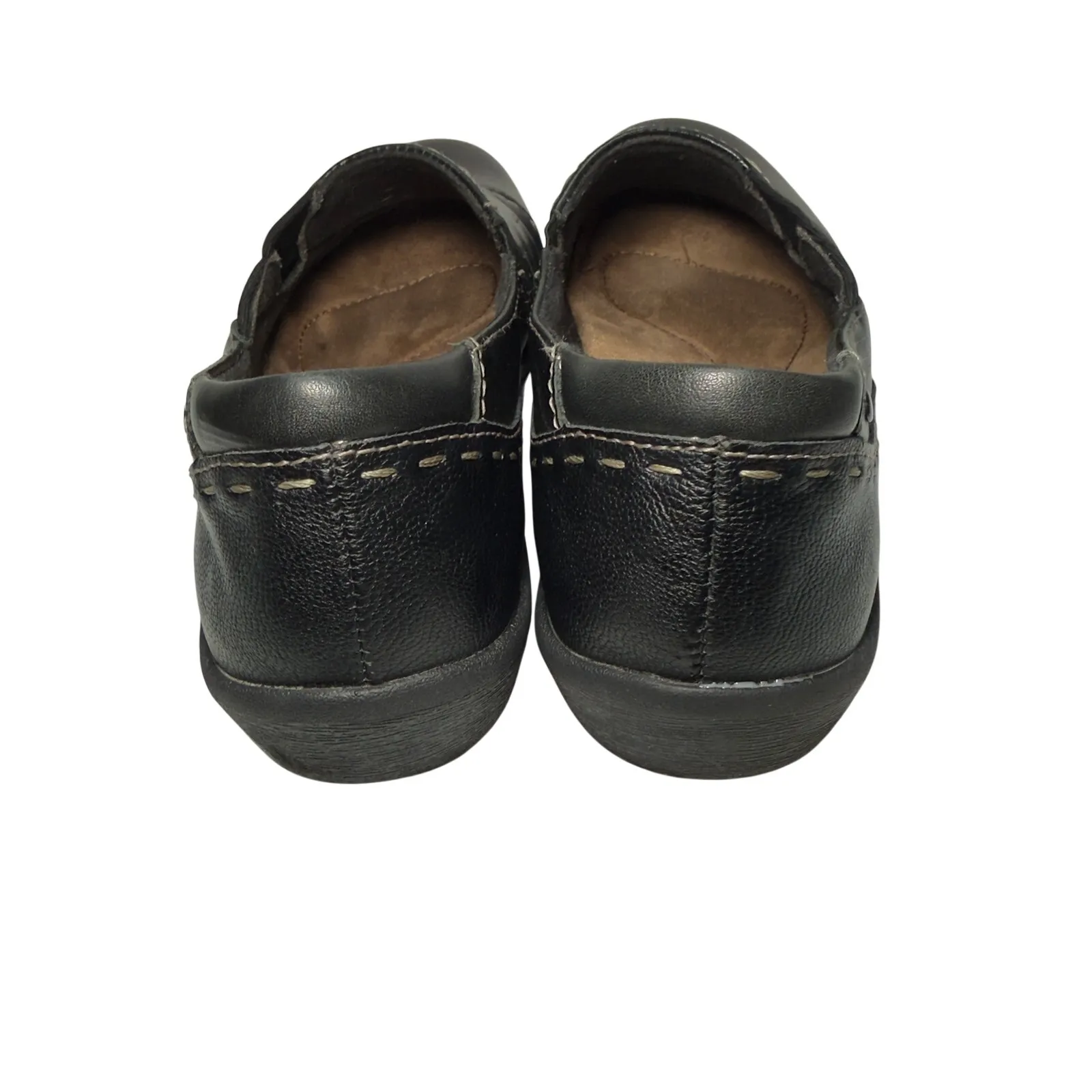 Earth Origins Leona Slip On Flats Black Leather Grandmacore Cottagecore 9.5M - Image 8