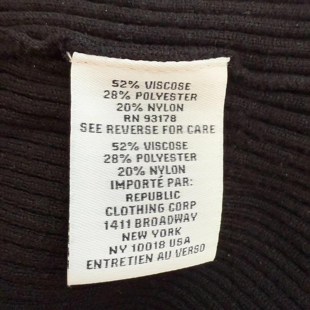 Magaschoni Long Sleeve Mock Neck Knit Sweater Dress Women's Medium Black Slits - Image 13