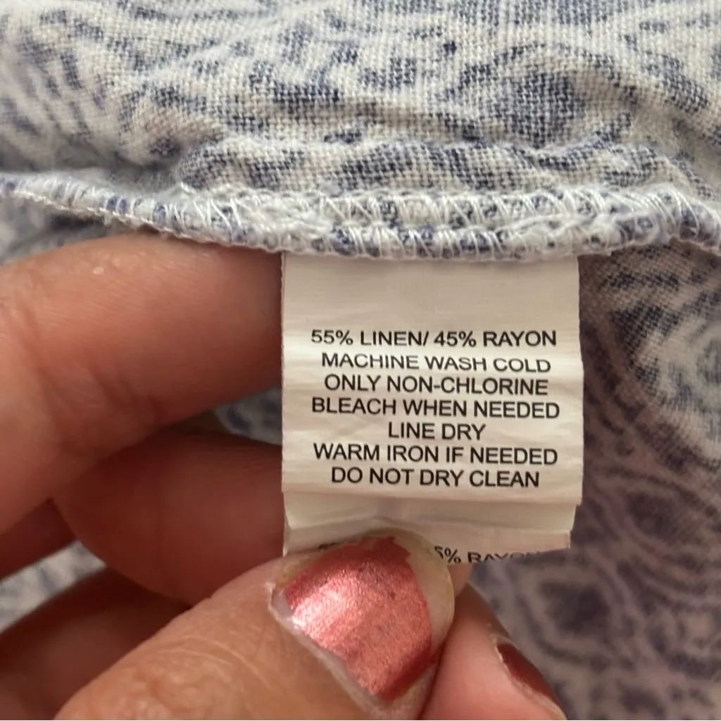 Briggs New York High Waist White and Blue Shorts - Image 8