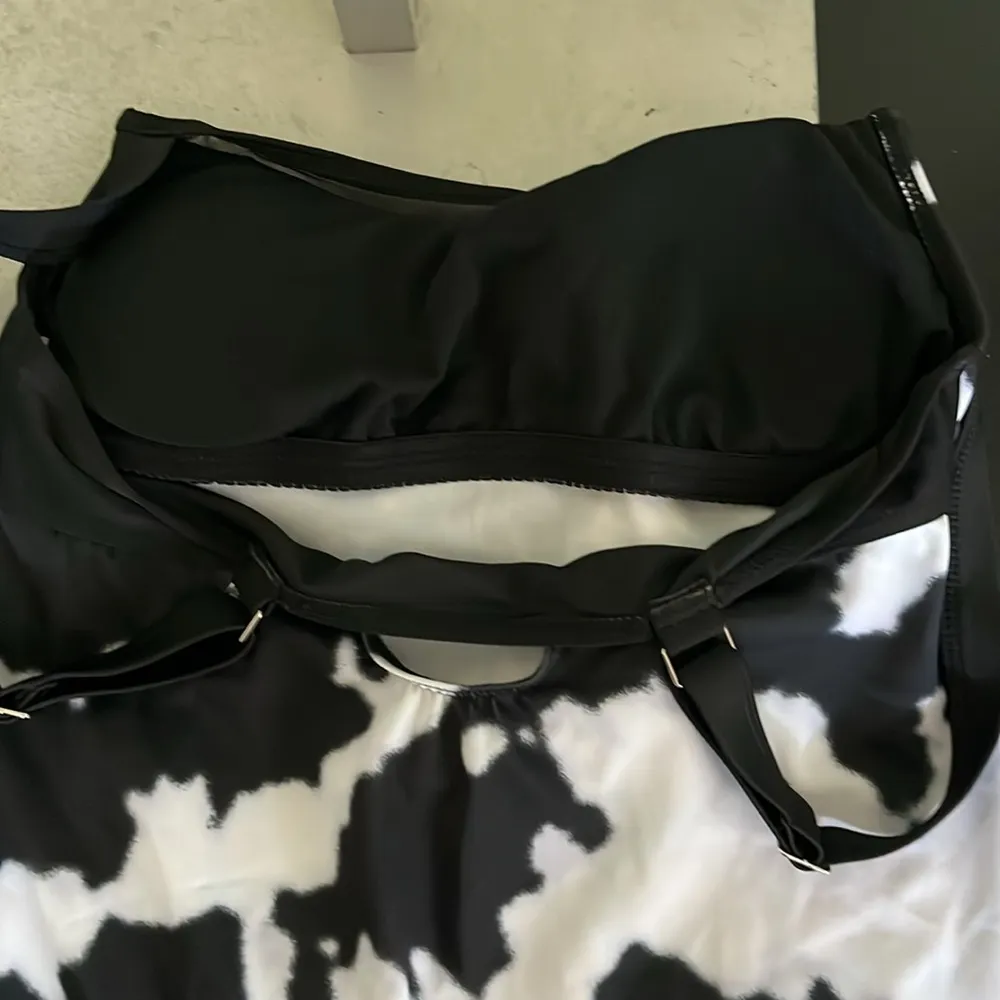 Print Strappy Back Tankini Set Two Piece Swimdress Panty Bathing - Image 12