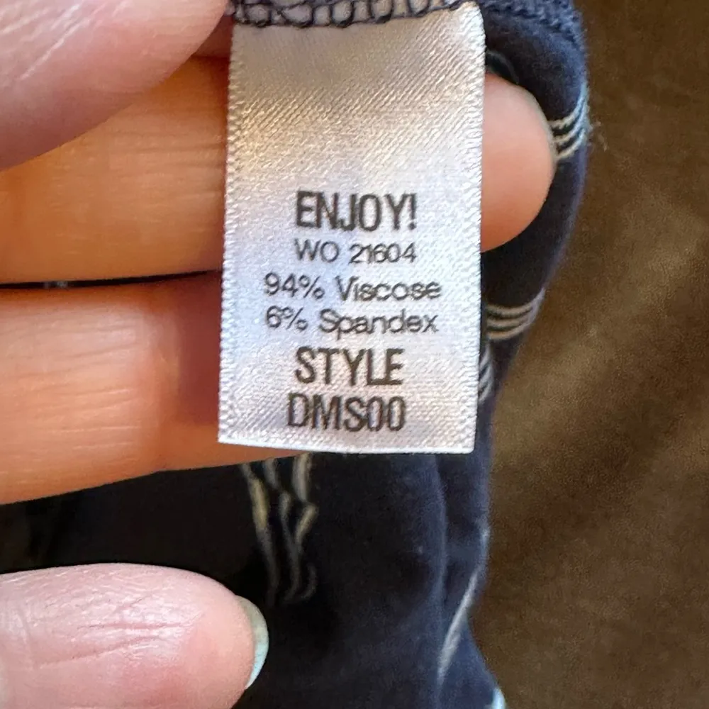 Drop Waist Navy Blue & White Striped Maxi Dress Sz S Tie In Front - Image 10