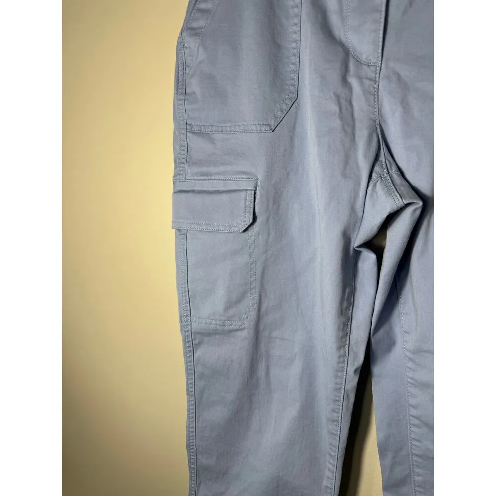 Talbots  Dusty Blue Cargo Cotton Pants Size 8 - Image 2