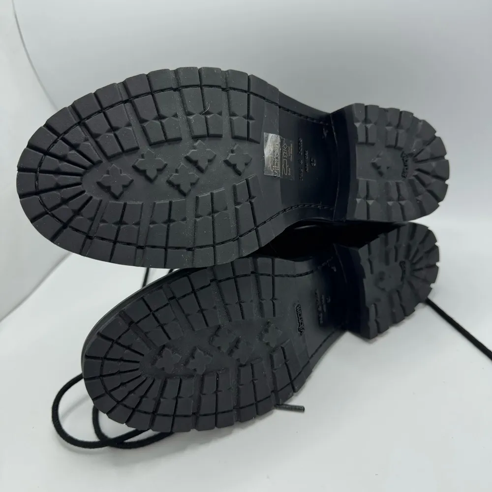 Rag & Bone Cannon Combat Zipper Boots in Black Leather Size 7 US 37 EU New - Image 7