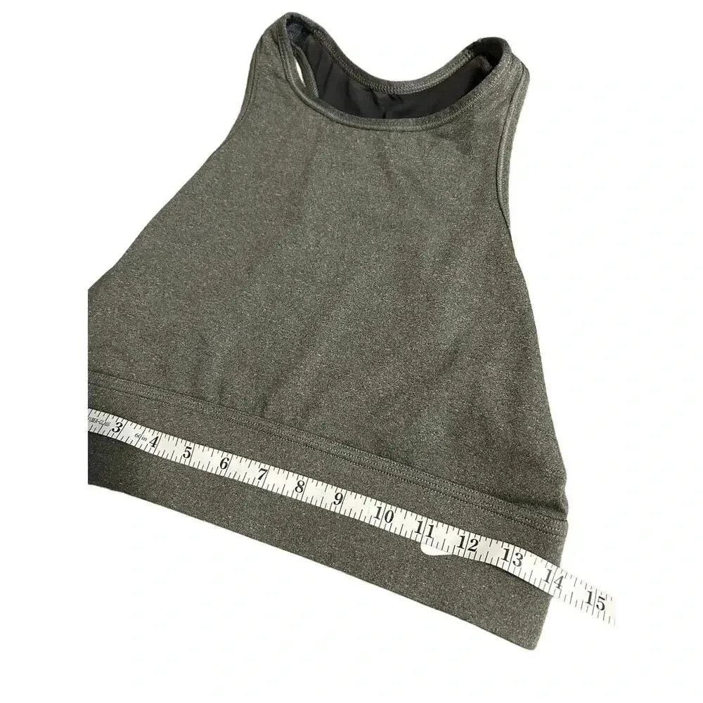 Nike Sports Bra Cropped Tank Size Large Gray Athleisure Workout Active Swoosh - Image 4