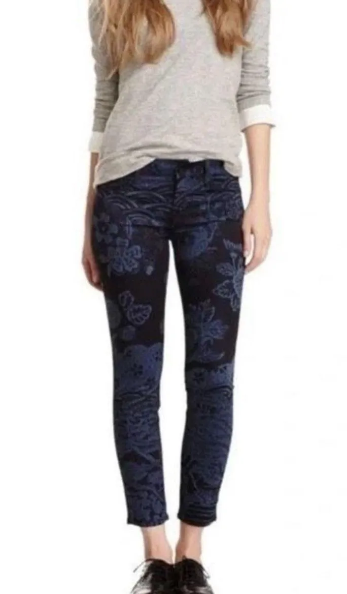 Women’s Sz 26 “The Looker Crop: Moon of Tokyo” Floral Skinny Jeans - Image 15
