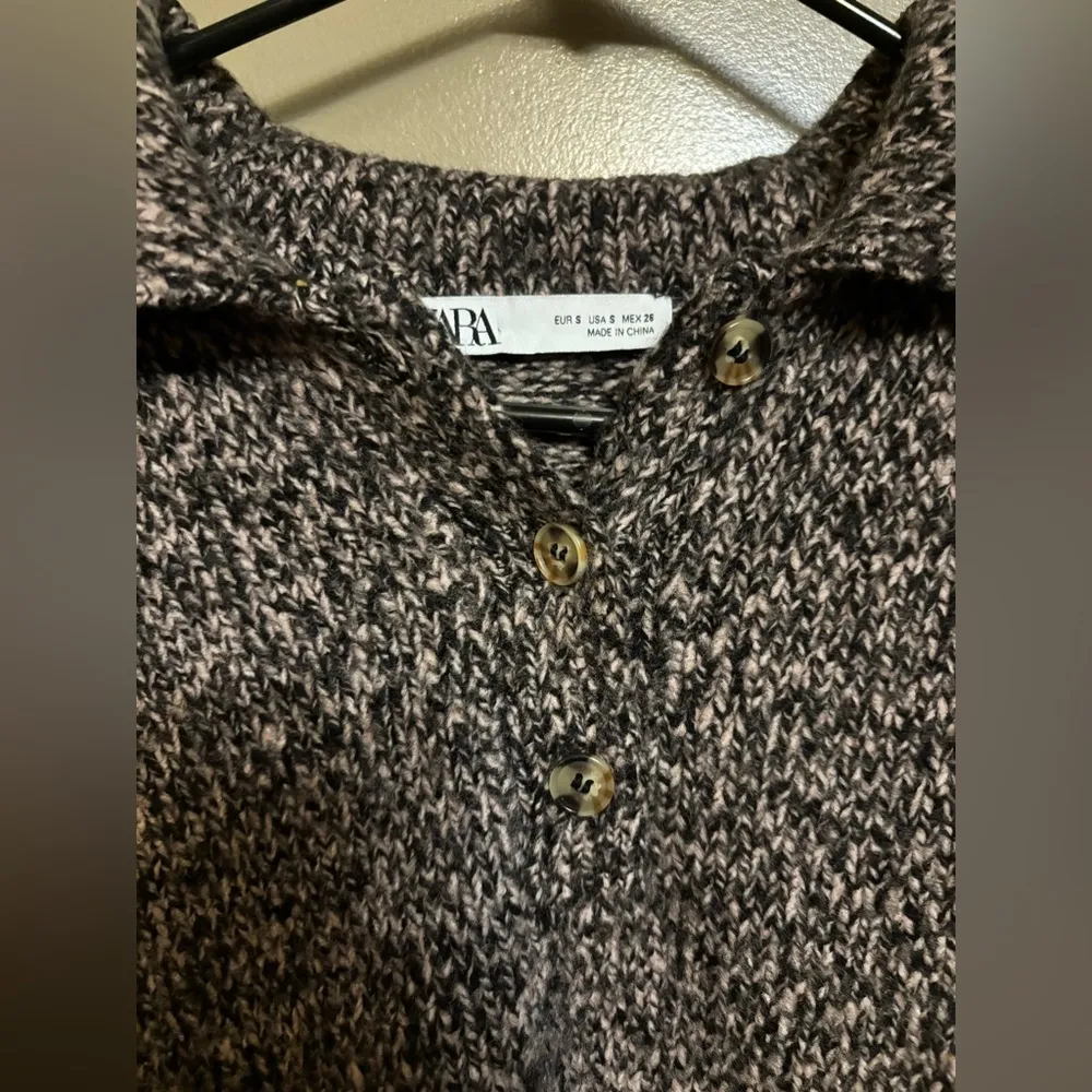 Oversized Polo Collar Knit Sweater - Image 4