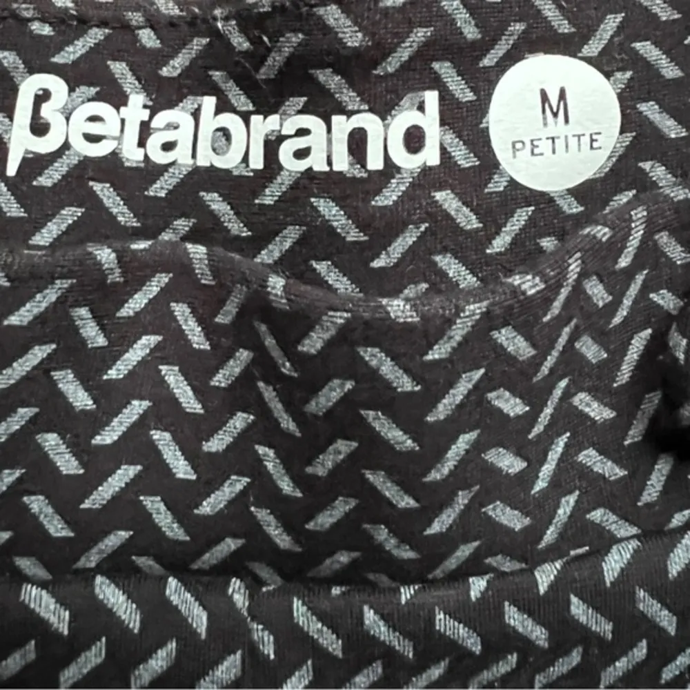 Betabrand Dress Yoga Pants Classic Cut Size Medium Petite Black White - Image 5