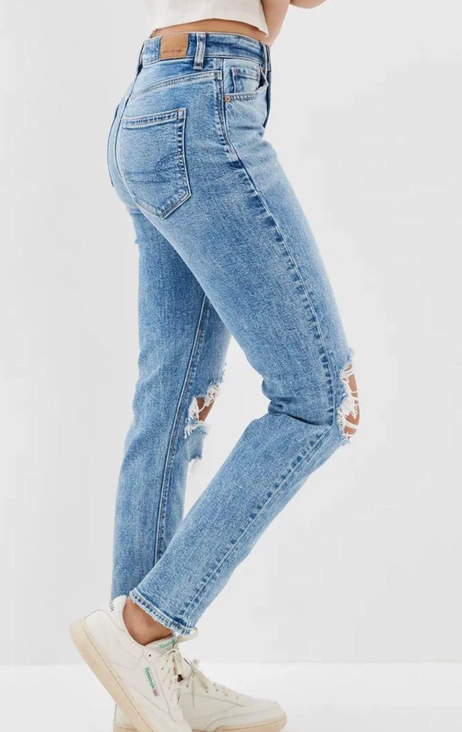 American Eagle AE Strigid Ripped Mom Jean - Image 2