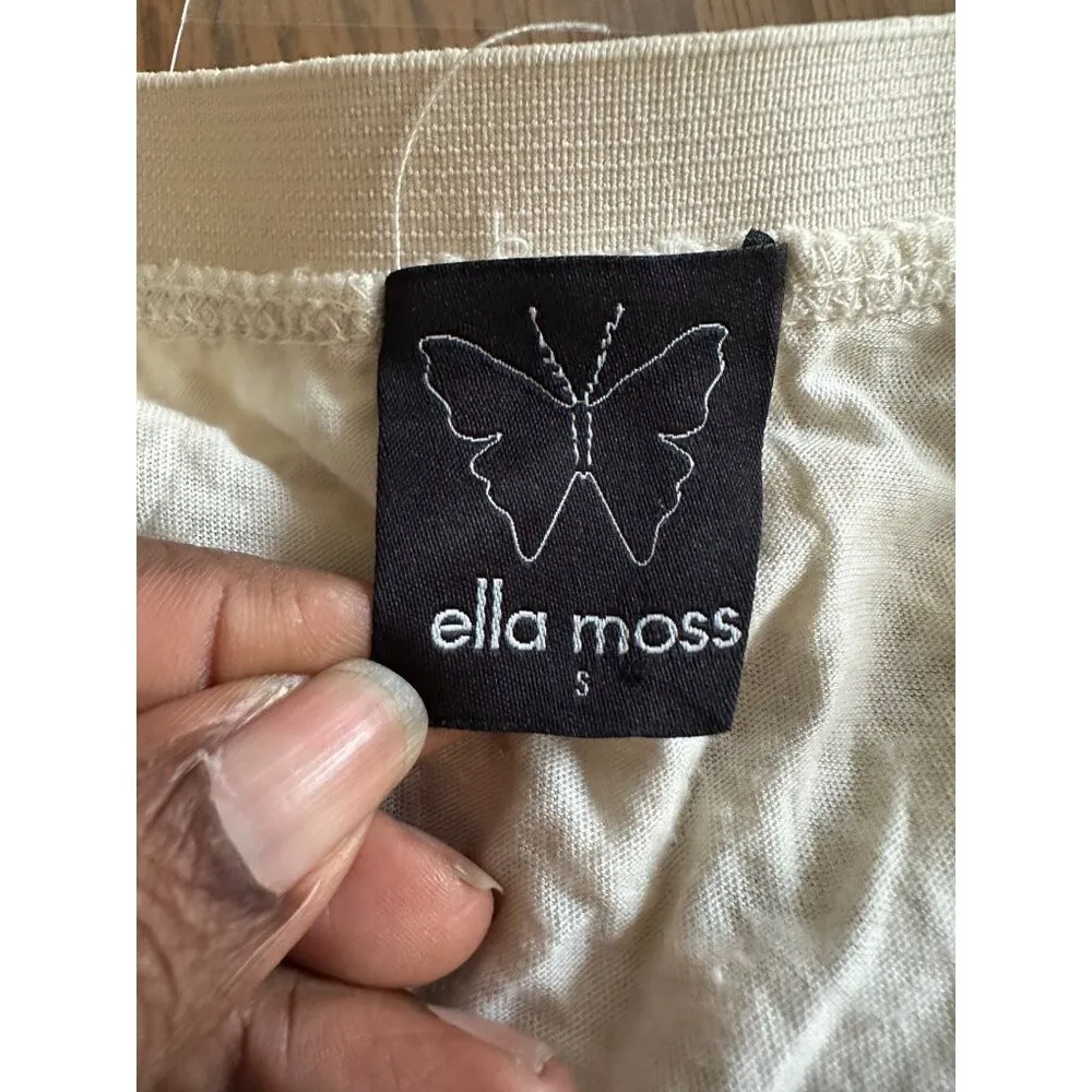 Ella Moss Ivory Lace Crochet A Line Skirt Size S Lined Demure Dreamy Whimsical - Image 3