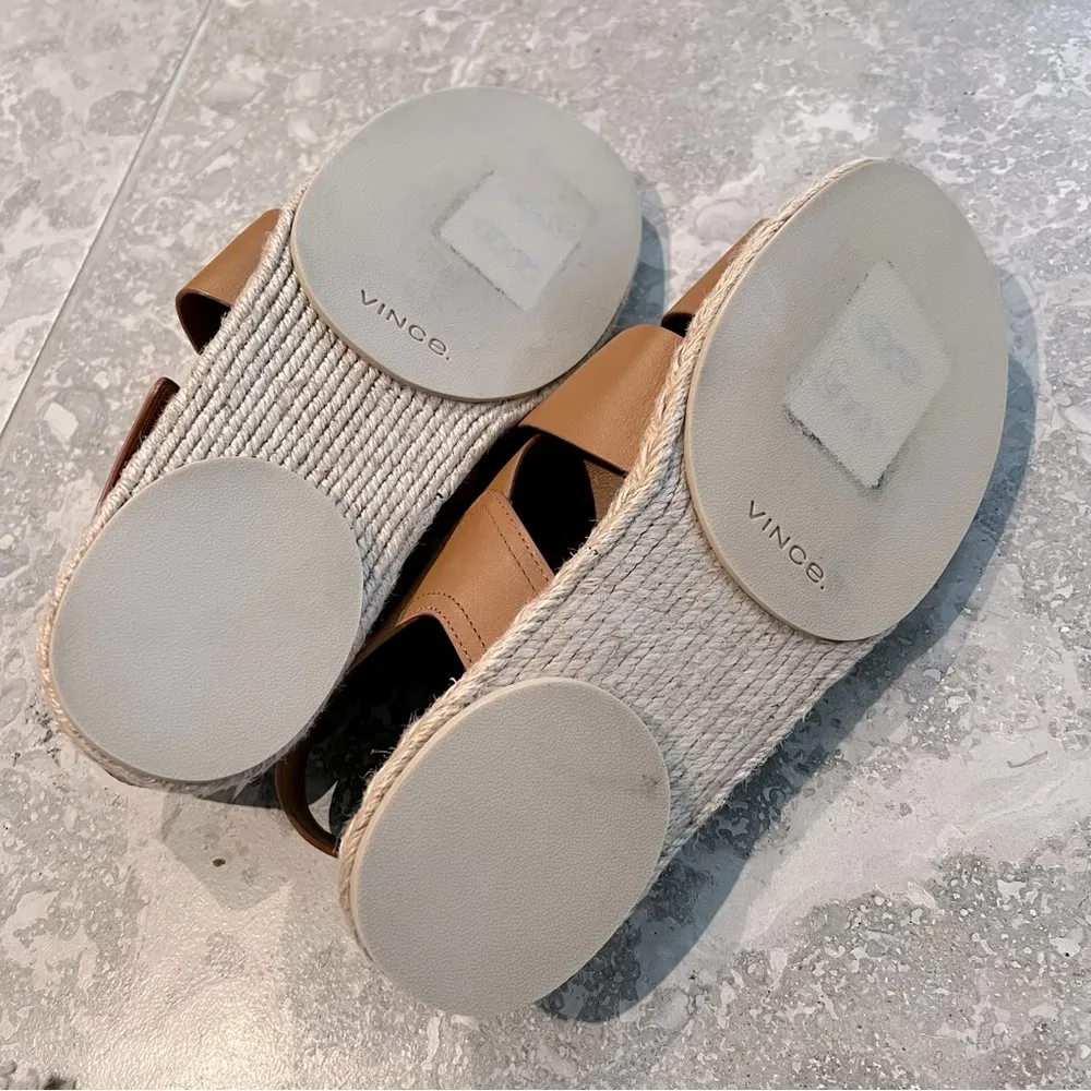 Vince Espadrille Flat Sandals Brown Women’s Shoes Size 8.5M New w/Tag - Image 6