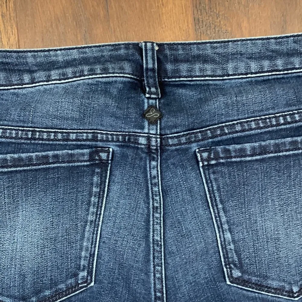 Prana Ankle Raw Hem Dark Wash Skinny Jeans - Image 3