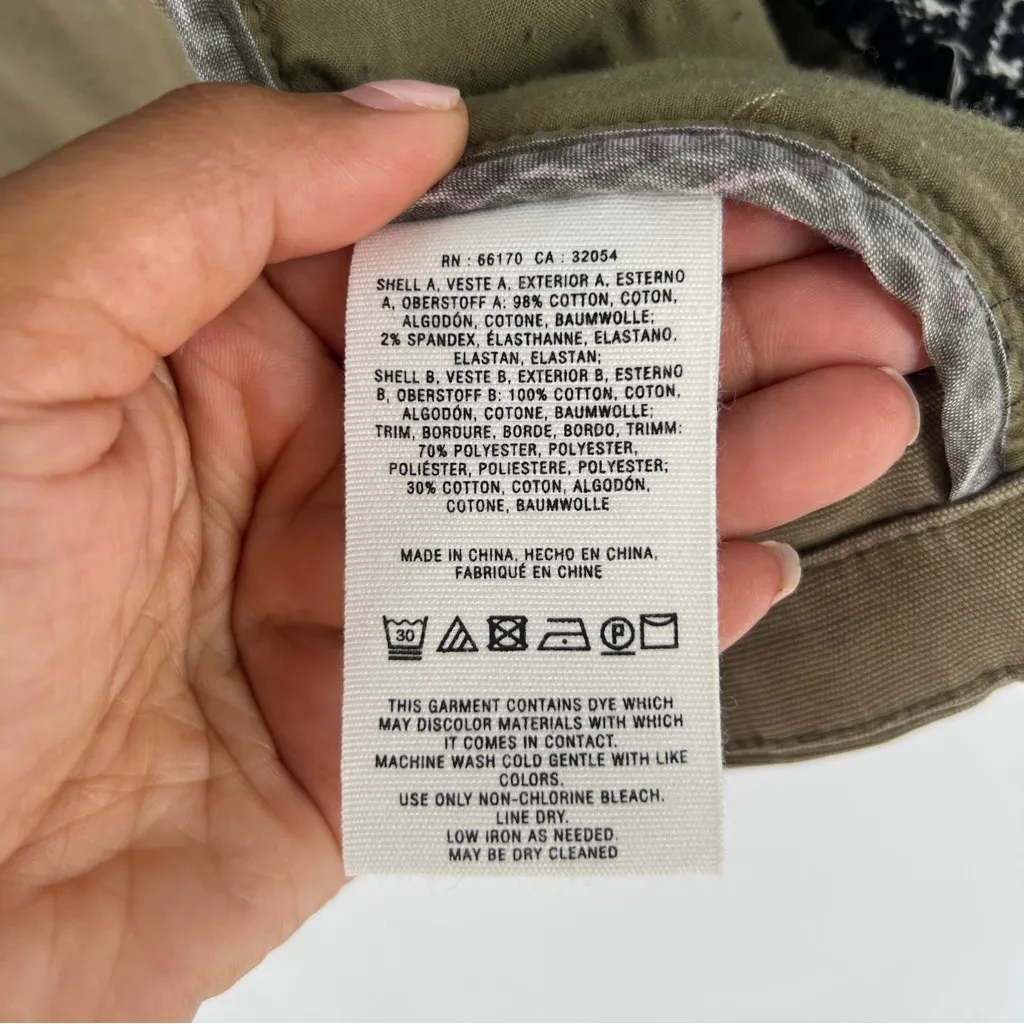 Anthropologie Hei Hei Black & White Woven Fringe Front‎ Anorak Jacket Size XS - Image 8