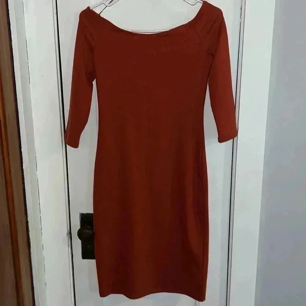 ZaraTrafaluc Rust Off The Shoulder NWT Dress B8 - Image 2