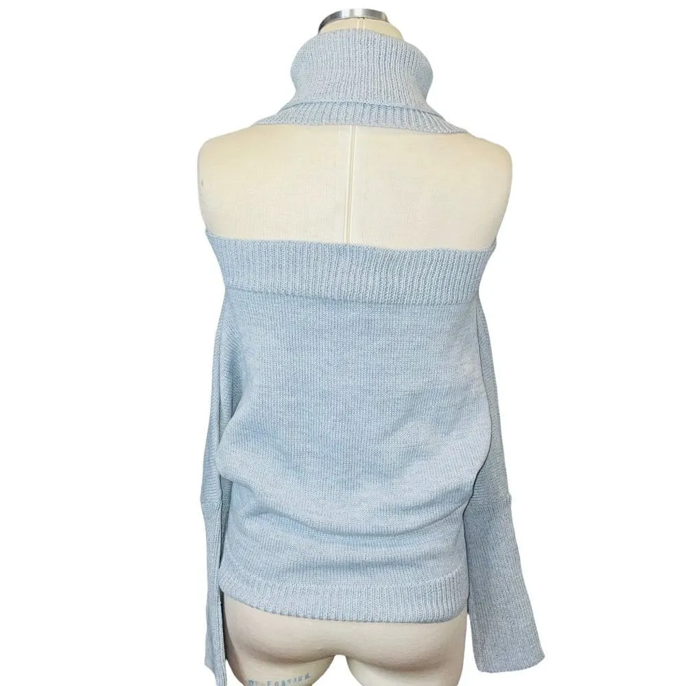 Lovers and Friends Anisa Turtleneck Sweater in Heather Grey XSmall New Knit Top - Image 6