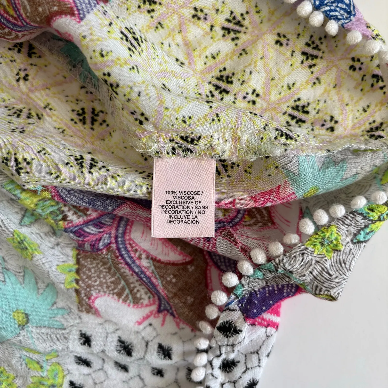 Victorias Secret Pink Green Blue Mixed Print Patchwork Swim Cover Up Tunic Small - Image 6