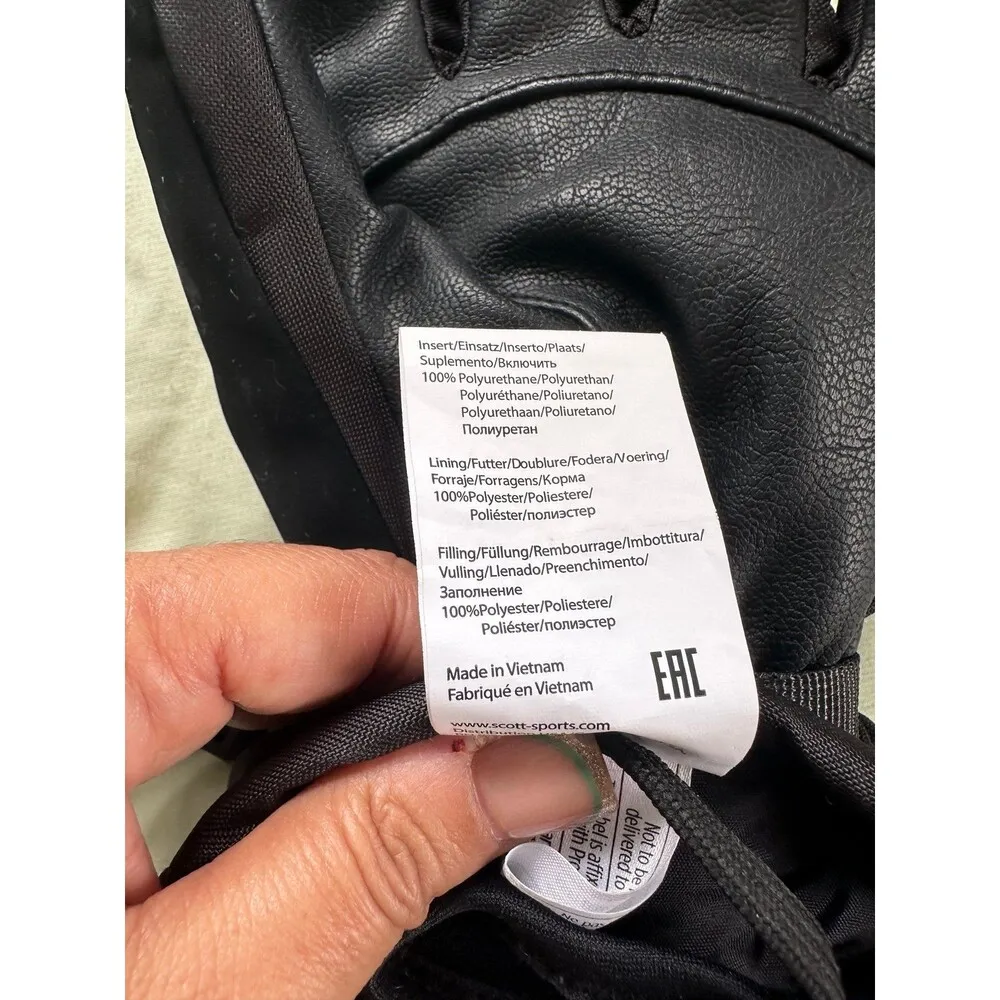 Scott Ultimate Pro Women's Snow Ski Hand Zip Faux Leather Palm Insulated Gloves Black - Image 5