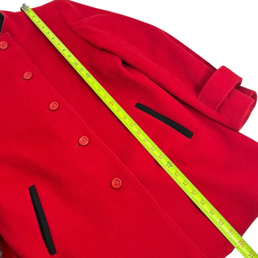 VINTAGE Romanian Women’s Red Wool Coat Size 12 - Image 14