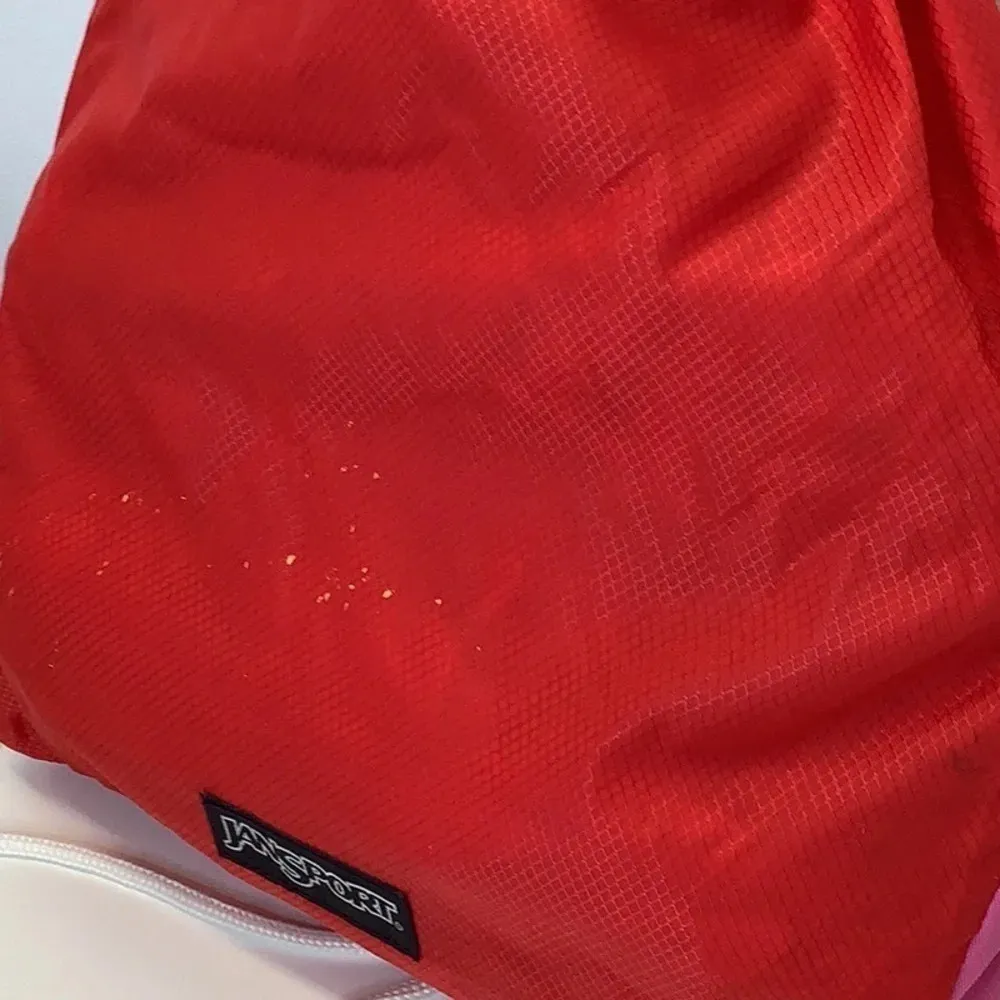 Jansport Y2K Vintage Red And Pink Backpack Preowned - Image 2