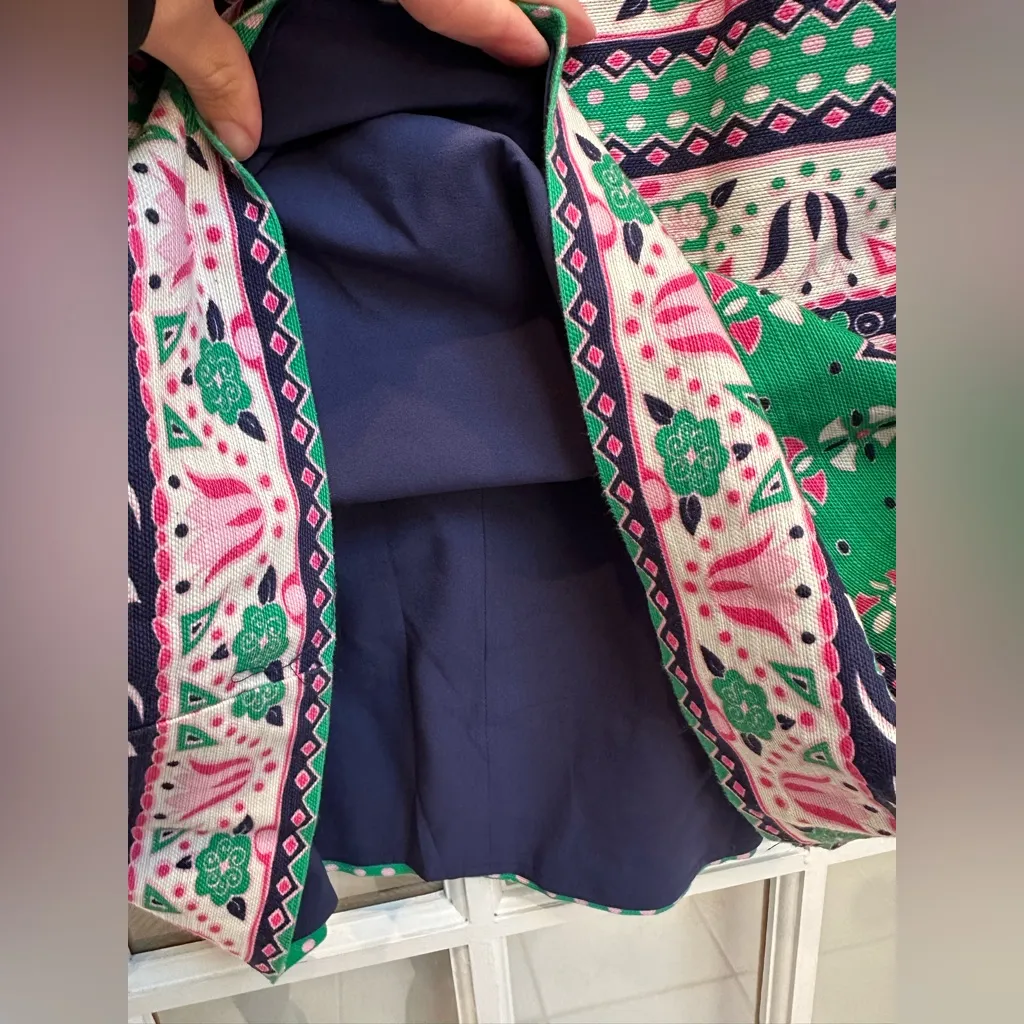 Talbots Fringe Sleeveless Floral Paisley Boho Southwestern Dress Plus Size 14W - Image 8