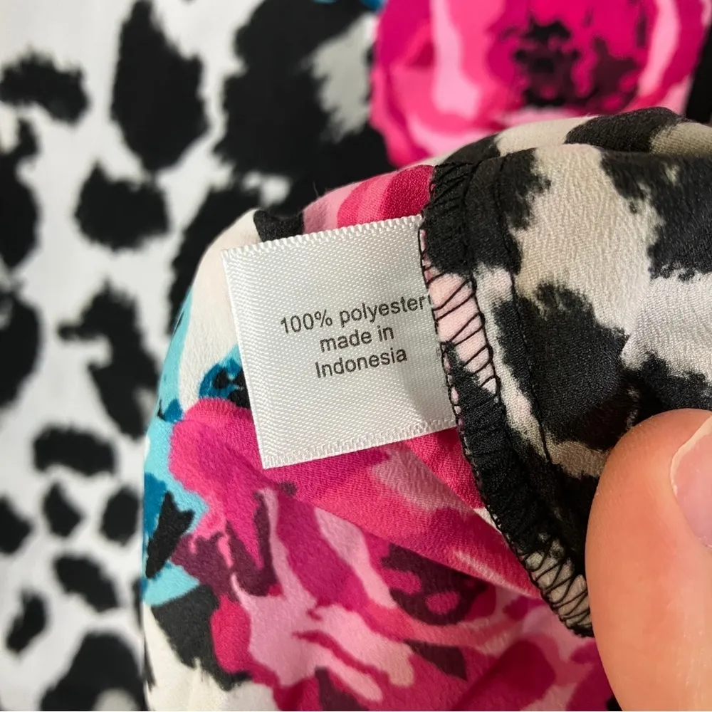 3/$30 Lane Bryant | Rose Leopard Print Button Front Pajama Top 20 - Image 5