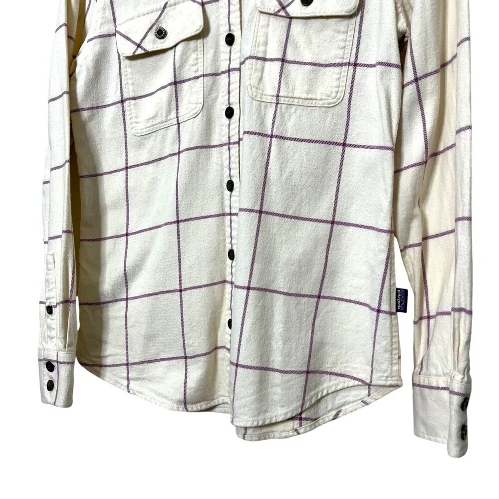 Patagonia Fjord Flannel Shirt Women’s Size XS Organic Cotton Long Sleeve Top - Image 4