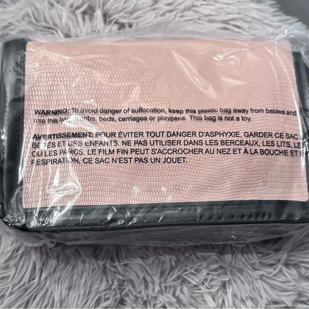 JULES KAE Black & Beige Faux Leather Crossbody Bag - Image 9