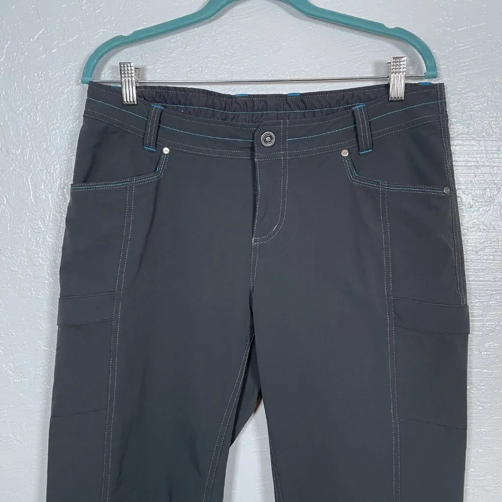 Kuhl Women 12 Gray Cropped Pants Cargo Pockets Quick Dry Gorpcore Hiking Outdoor - Image 3