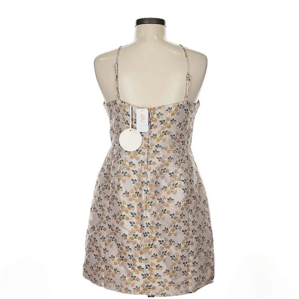 Anthropologie | Storia | Satin Sheen and Floral Print Mini Dress - Image 5