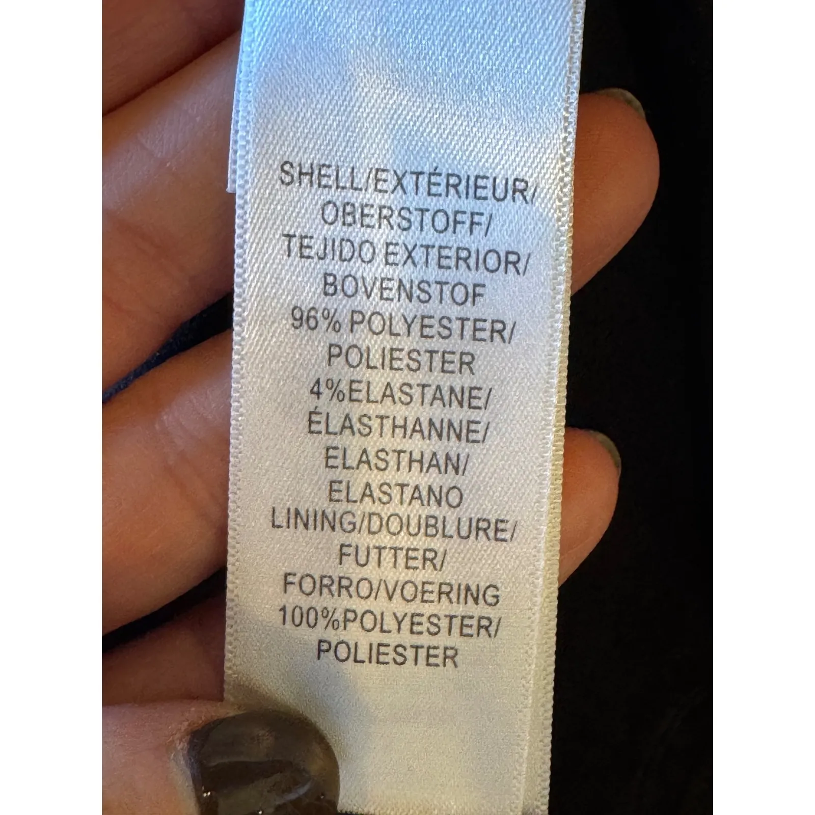 Adrianna Papell Dress Women 4 Black Long Sleeve Asymmetric Hem Mini Cocktail LBD - Image 10