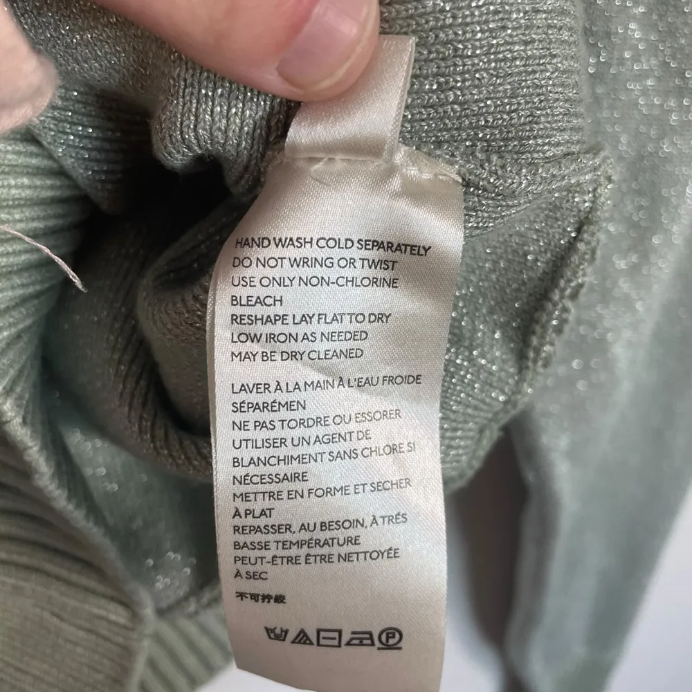 NWOT Free People Starry Night Shimmer Sweater in Mint Green Size XS - Image 13