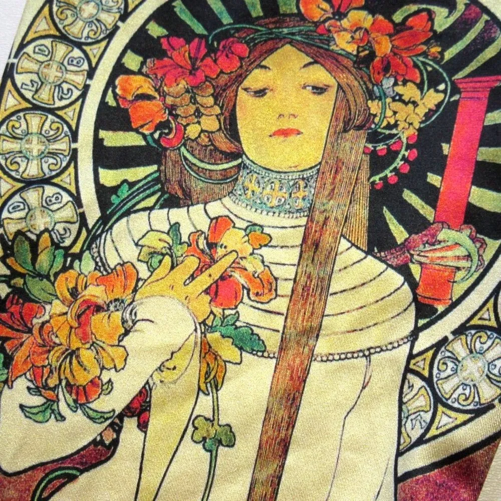 NWT BlackMilk LIMITED EDITION La Trappistine Mucha Printed Leggings XS - Image 3