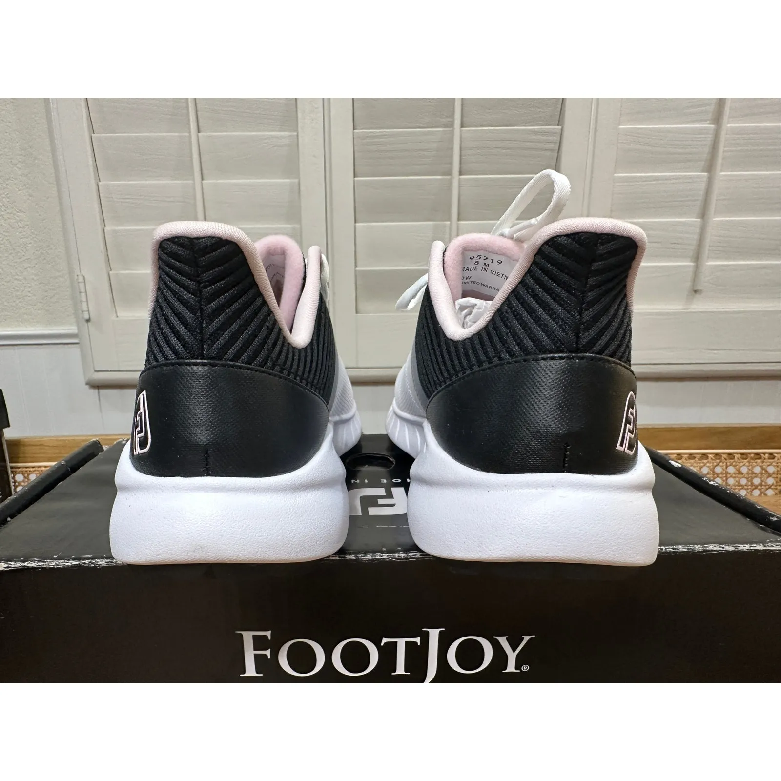 FootJoy Flex Women's Golf Shoes Performance Mesh Black White Size 8 NIB Comfy - Image 9