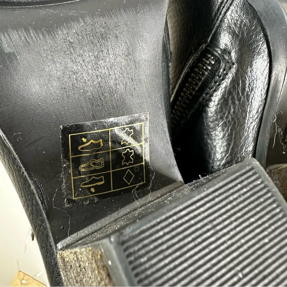 NEW Harley Davidson Wexford Black Heeled Ankle Boots Womens 5.5 Studded Biker - Image 6