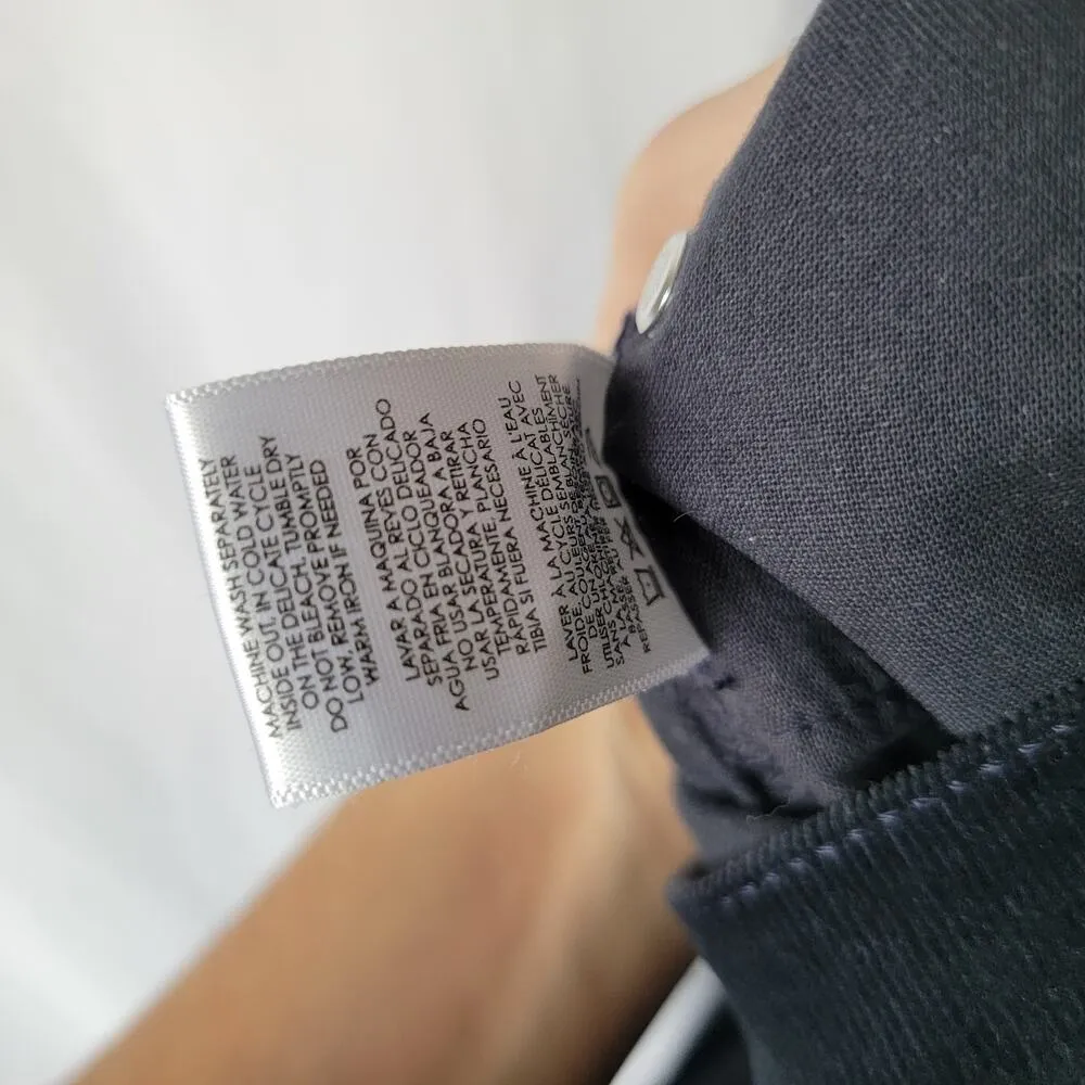 CAbi Dark Navy Blue Ribbed Corduroy Mid Rise Stretch Classic Skinny Jeans Size 8 - Image 8