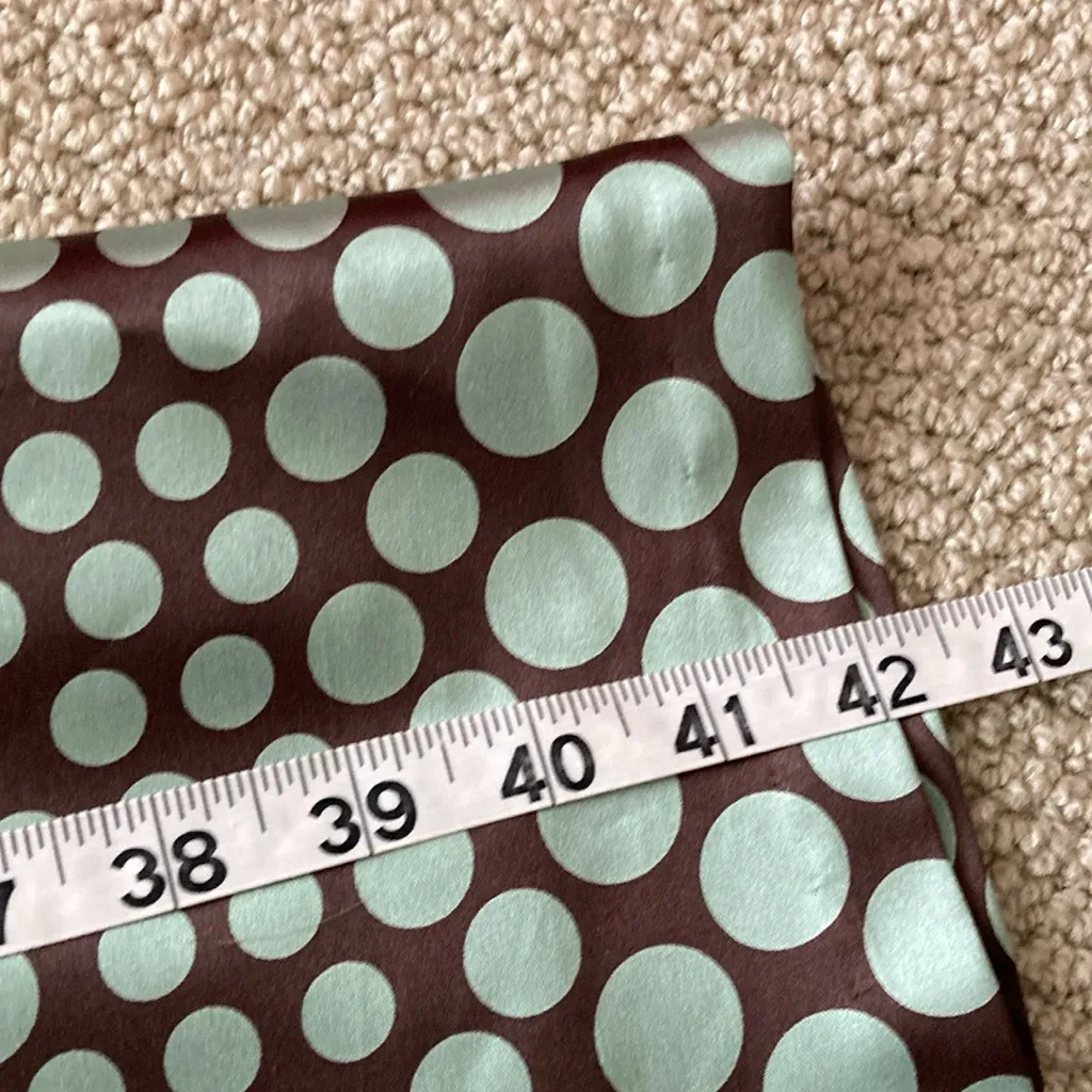 Eliza J V-Neck Ombré Polka Dot Midi Dress Size 10 Brown Mint Silky Like New - Image 3