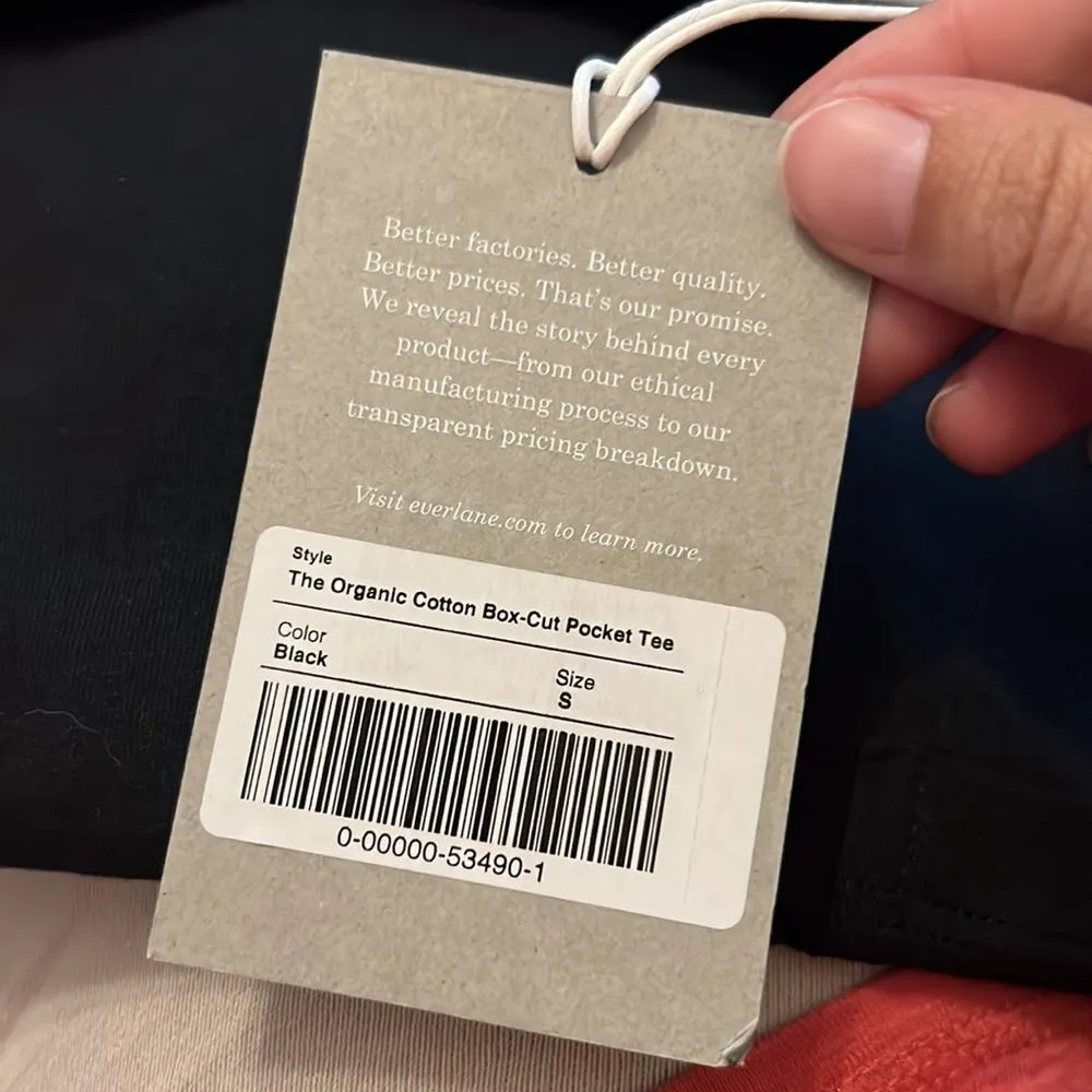 NWT Everlane the oganic cotton box cut pocket tee small - Image 9