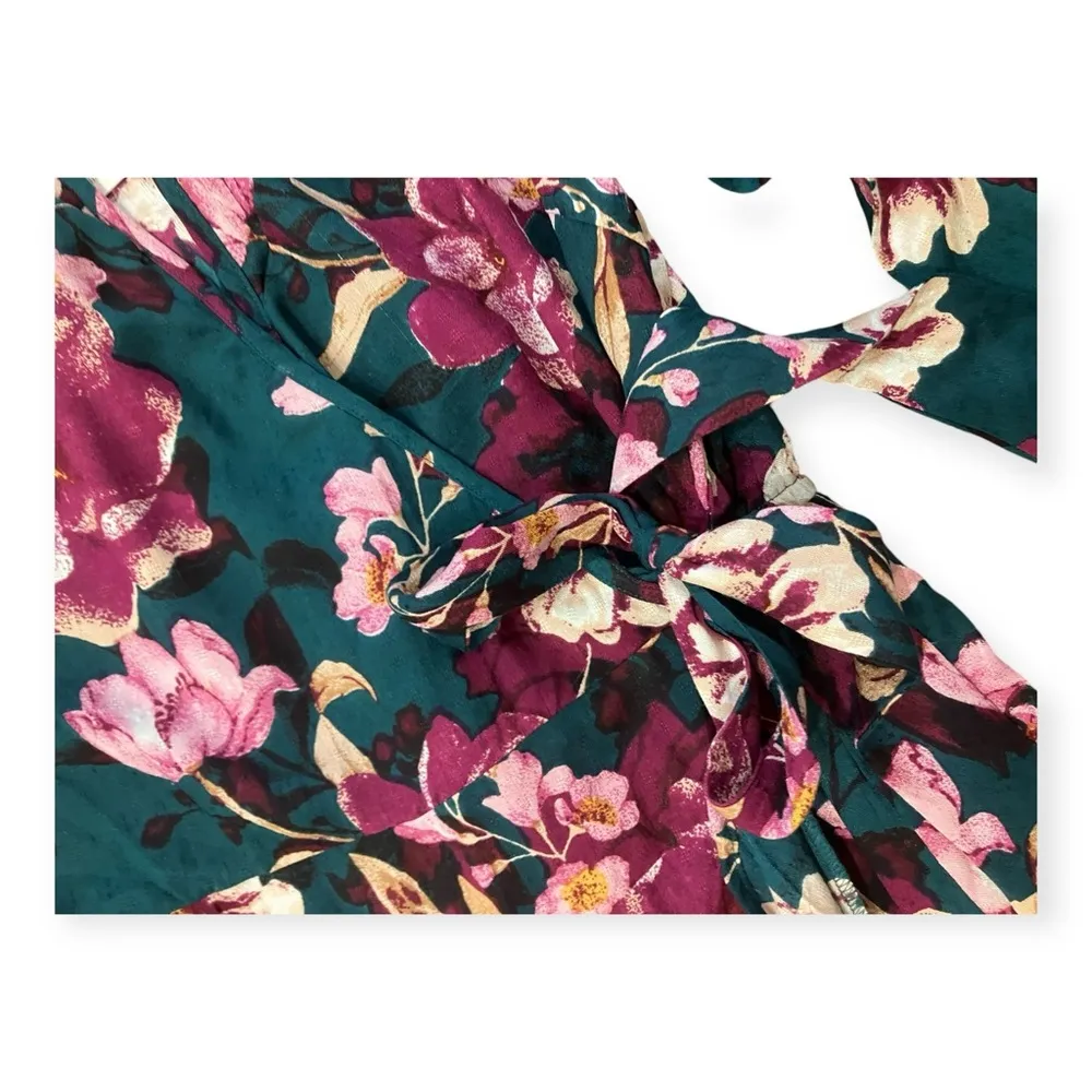 Band of the Free Womens Green Floral Wrap Maxi dress - Image 4