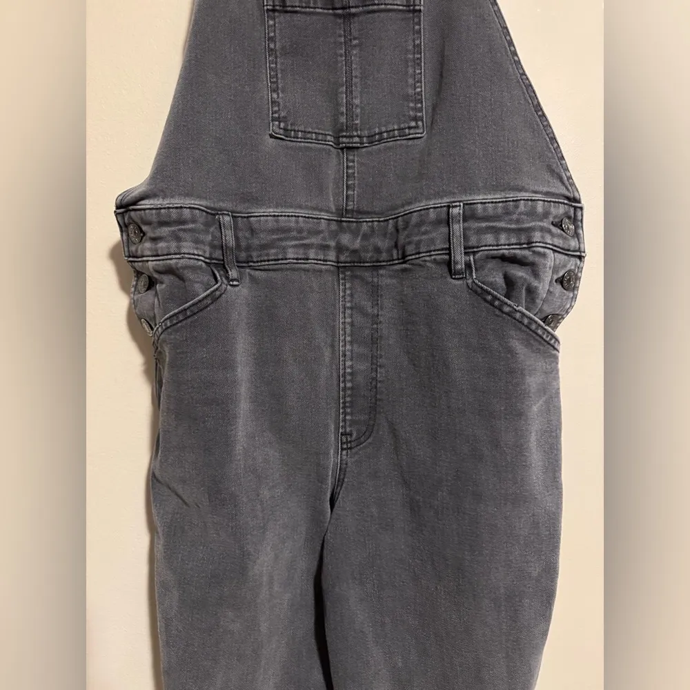 EUC Express Charcoal Grey Raw Edge Overalls size 12 - Image 3