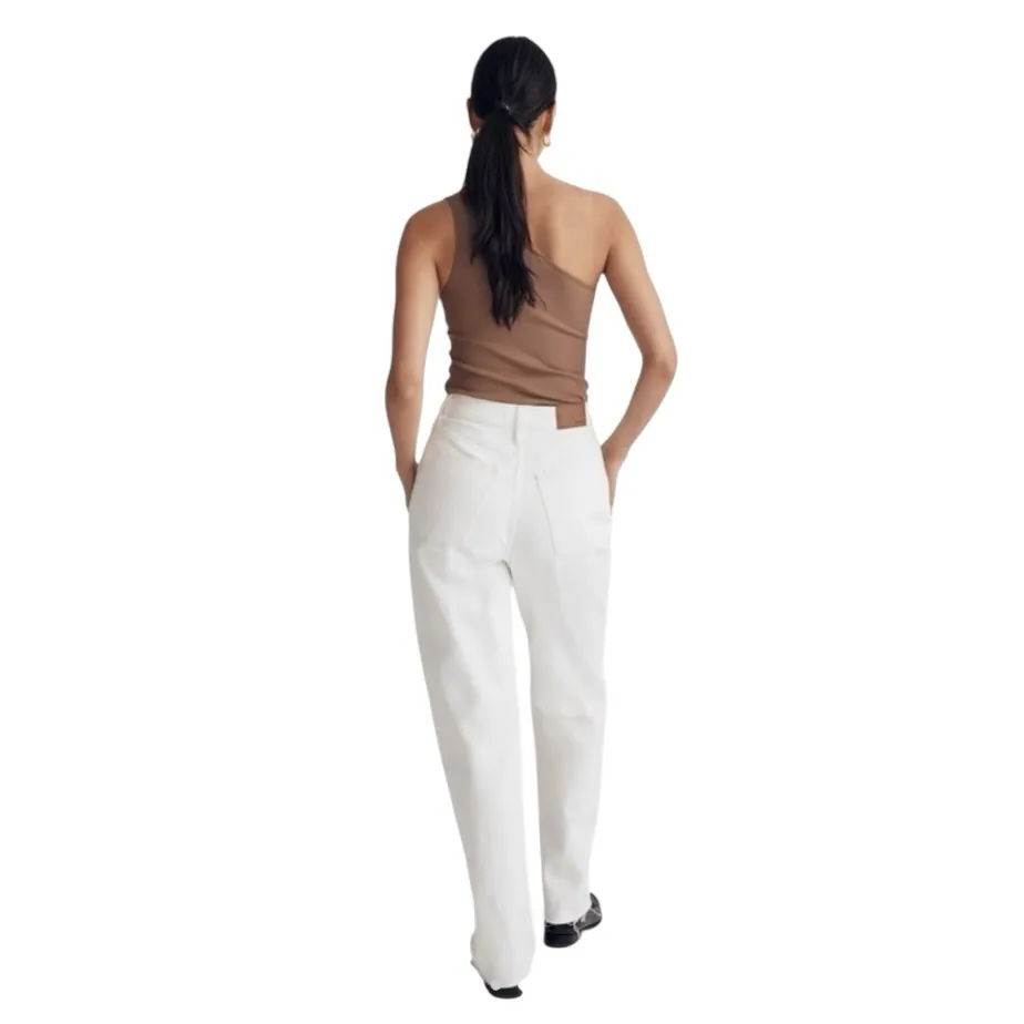 Madewell - NWT Petite Baggy Straight Jeans Women's White Distressed Jeans Sz 28P - Image 2