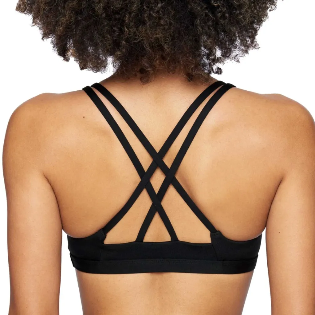 NWT Hurley Max Solid Scoop Bikini Top - Black (Small) - Image 4