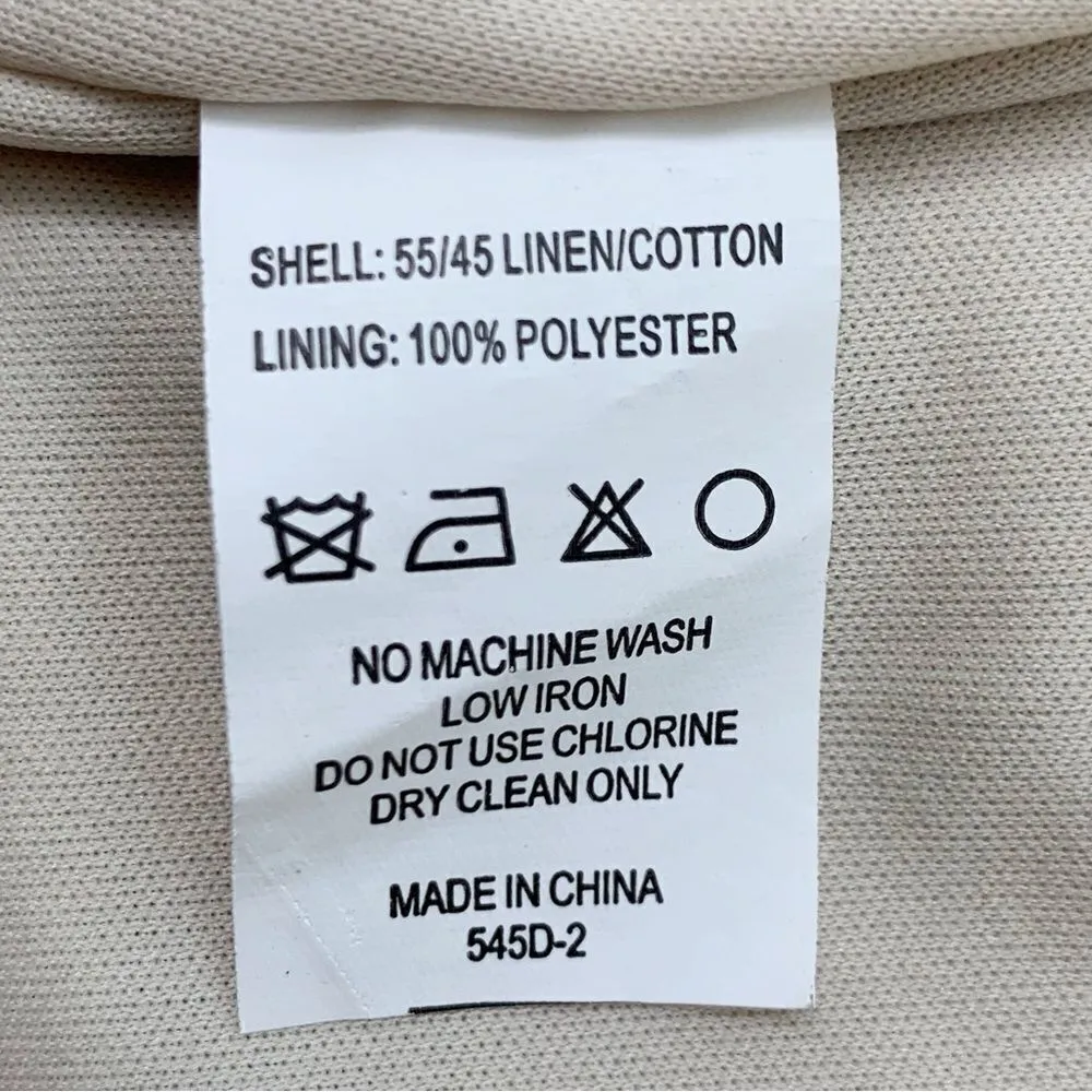 Judith March Linen Blend Square neck Bow Back Metallic Dress - Image 12