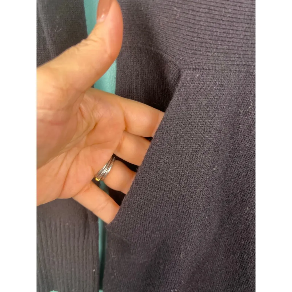 J.Crew Wool Cashmere Turtleneck Sweater Dress XS Black | Long Sleeve Knit with P - Image 4