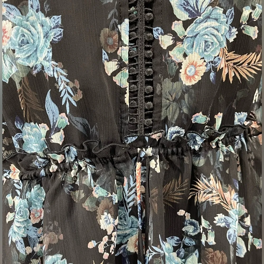 White House Black Market Floral Print Flared 2 Piece Set Top Size S - Image 12