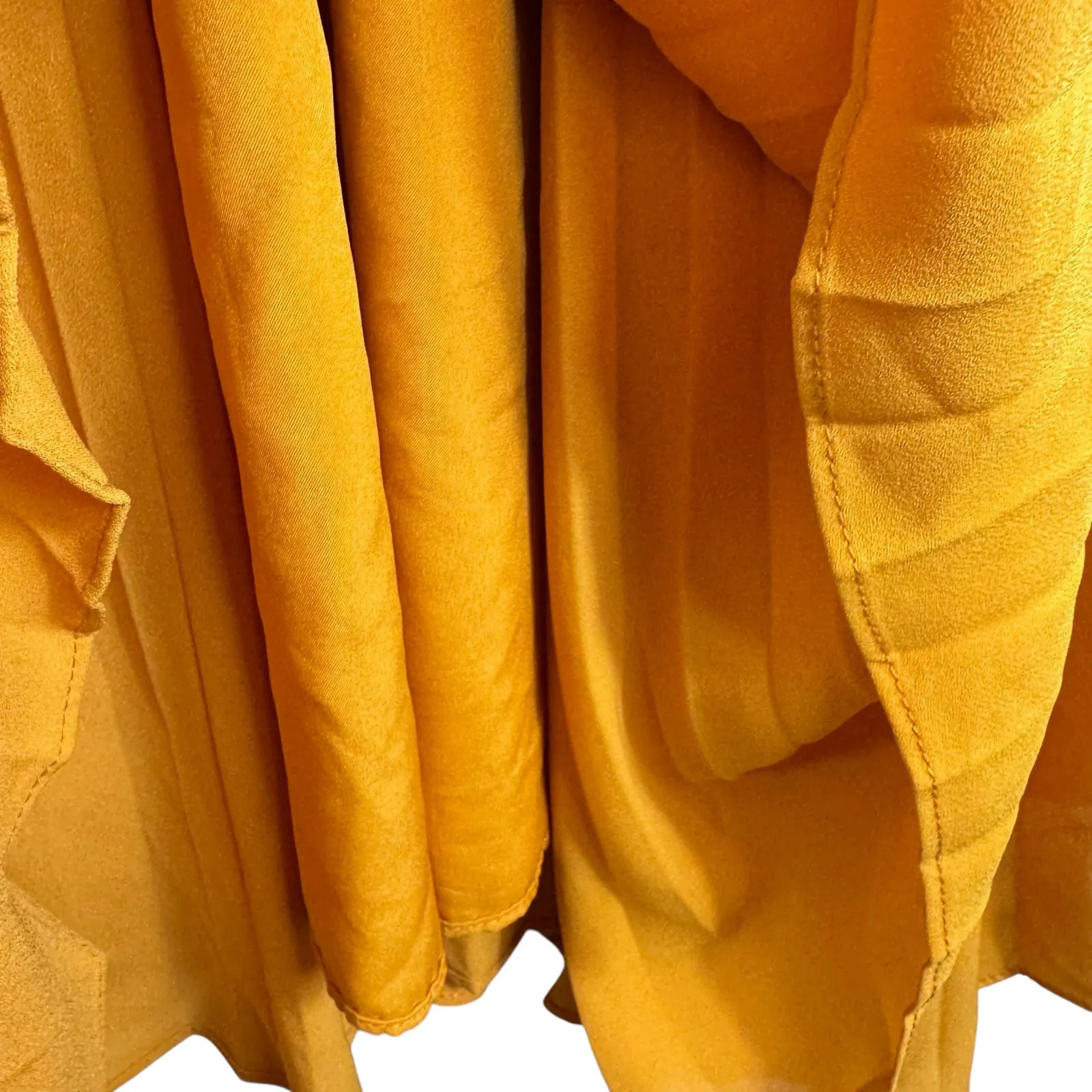 Nanette‎ Lepore Mustard Yellow Accordion Sleeveless Knee Length Dress Size 4 - Image 8