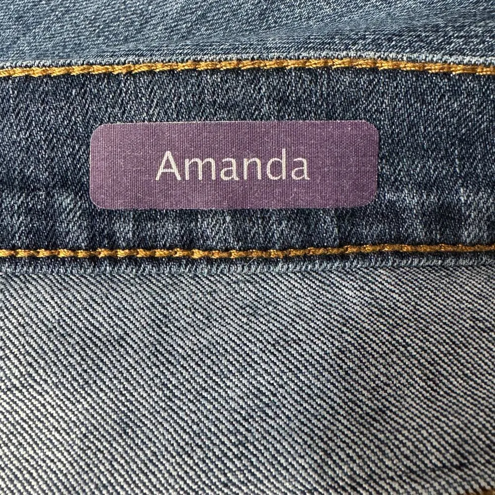 Gloria Vanderbilt SZ 18W Amanda Jeans Stretch Zip-Fly Pocket Hi-Rise Medium Wash - Image 8