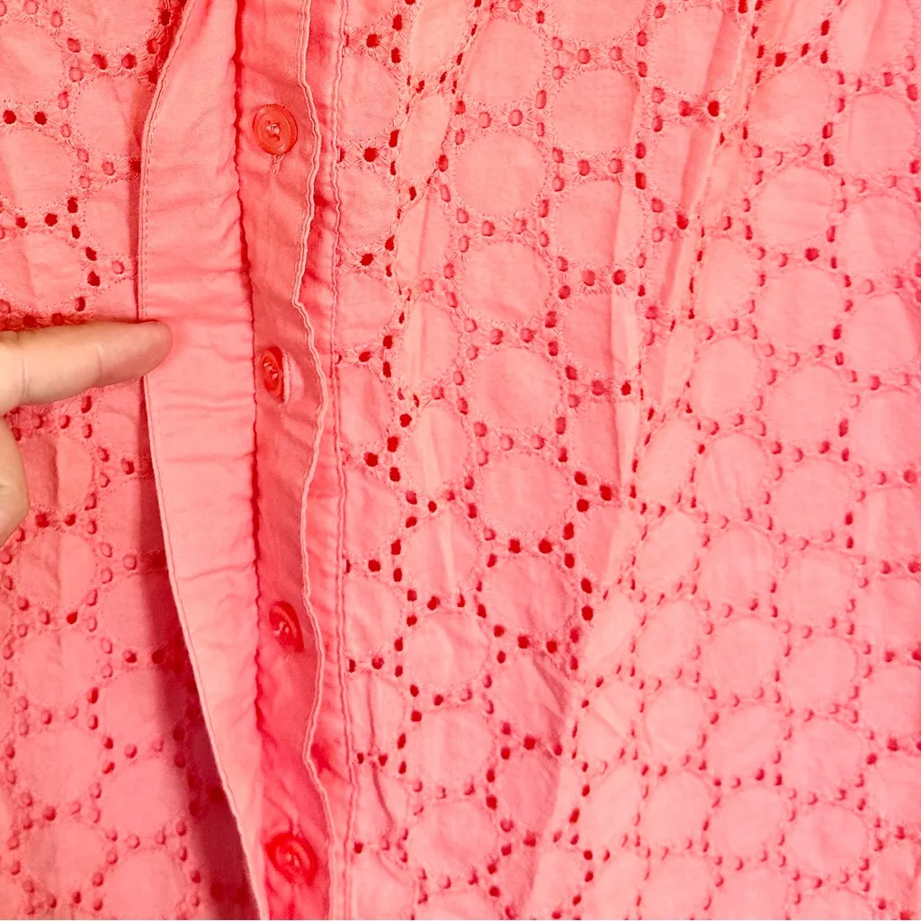 Basic Editions Coral Sleeveless Eyelet V - Image 5